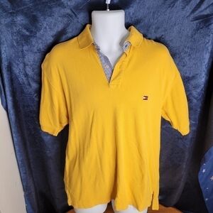 Tommy Hilfiger Cotton Polo Shirt Men’s Medium Yellow